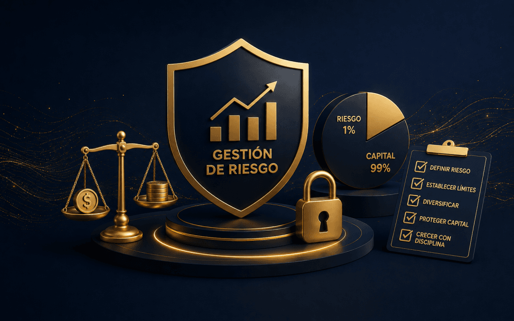 Ilustración sobre gestión de riesgo en trading