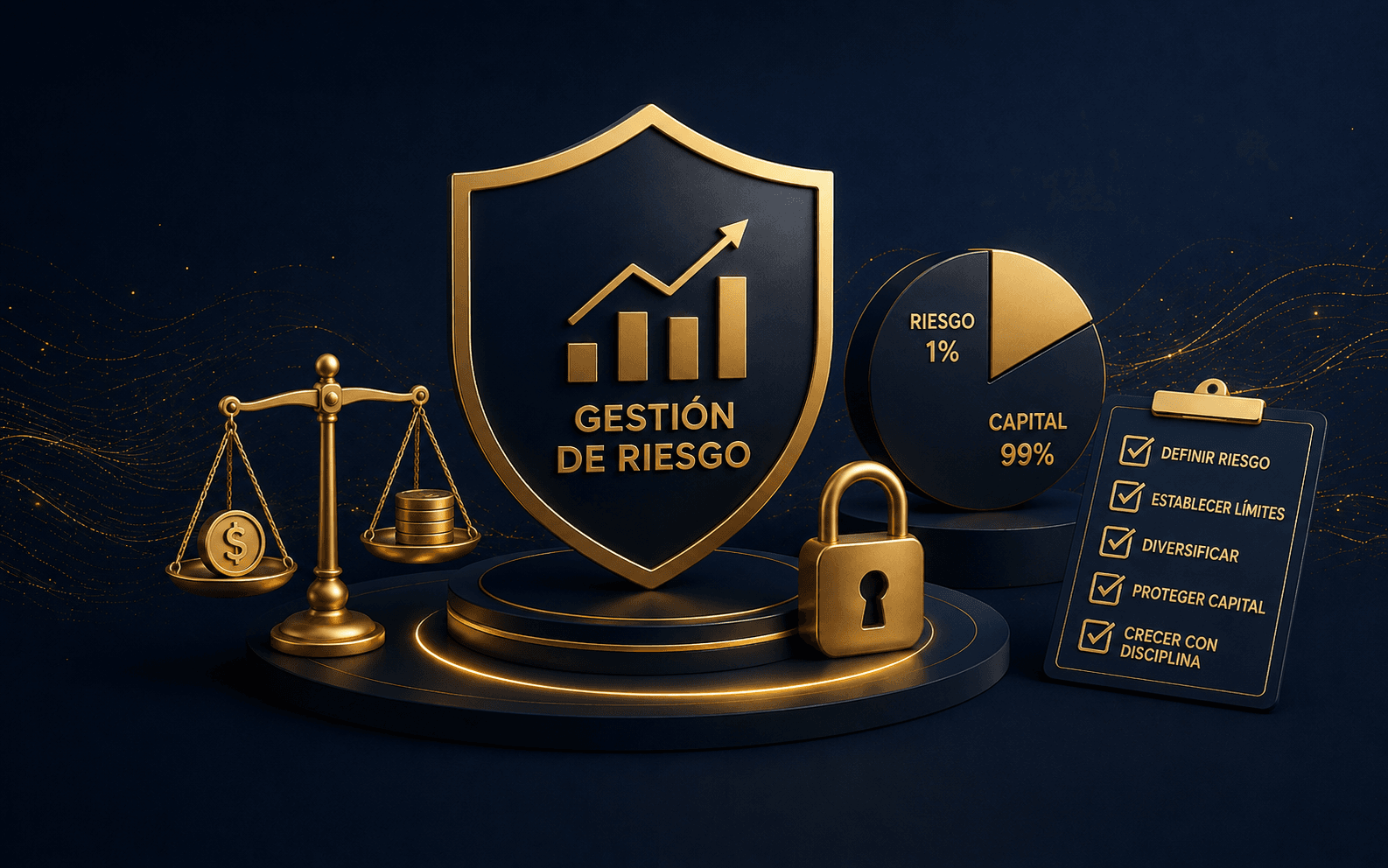 Ilustración sobre gestión de riesgo en trading