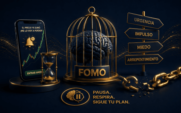 Ilustración sobre FOMO en trading