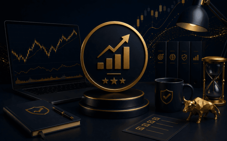 Ilustración sobre desarrollo profesional del trader