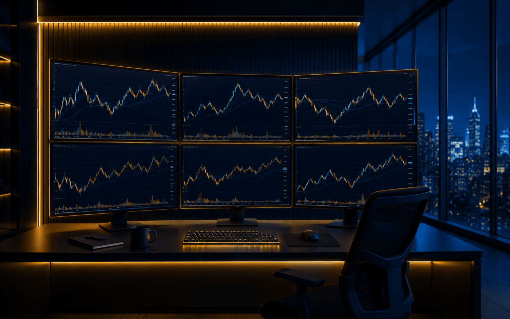 Espacio de trabajo profesional de trading de EverBlue FX